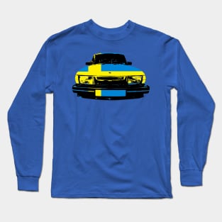 Saab 900 Turbo 1980s classic car monoblock flag Long Sleeve T-Shirt